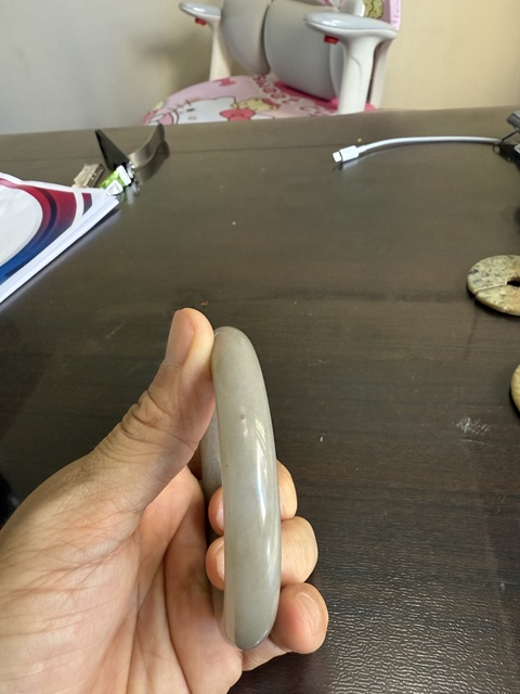 古玩玉器和田玉雕“素紋手鐲”真品鑒賞圖