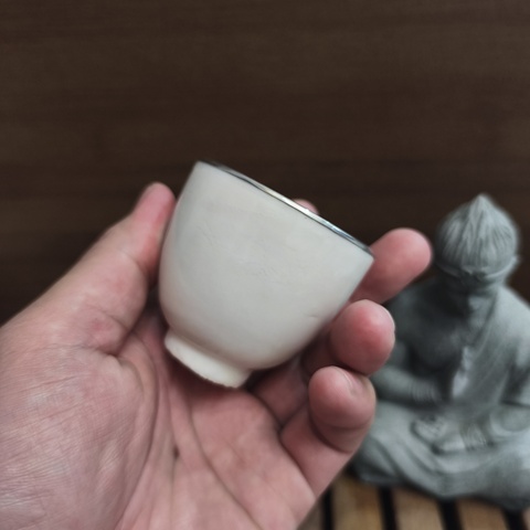 古玩陶瓷德化窯白釉杯真品鑒賞圖