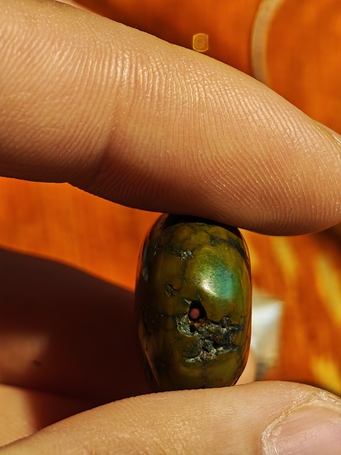 古玩玉器松石掛墜真品鑒賞圖