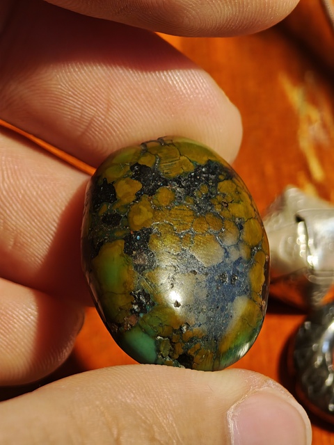 古玩玉器松石掛墜真品鑒賞圖