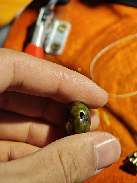 古玩玉器松石掛墜真品鑒賞圖