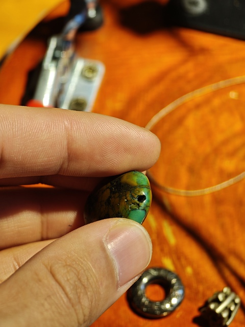 古玩玉器松石掛墜真品鑒賞圖