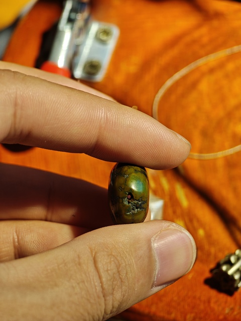 古玩玉器松石掛墜真品鑒賞圖