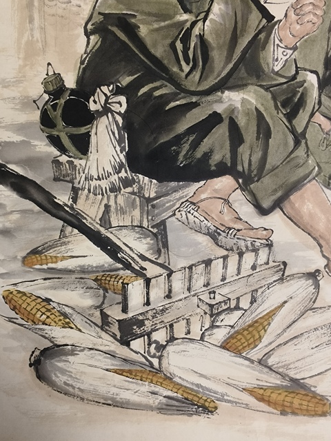 古玩字畫震堅(jiān)款寫意人物真品鑒賞圖