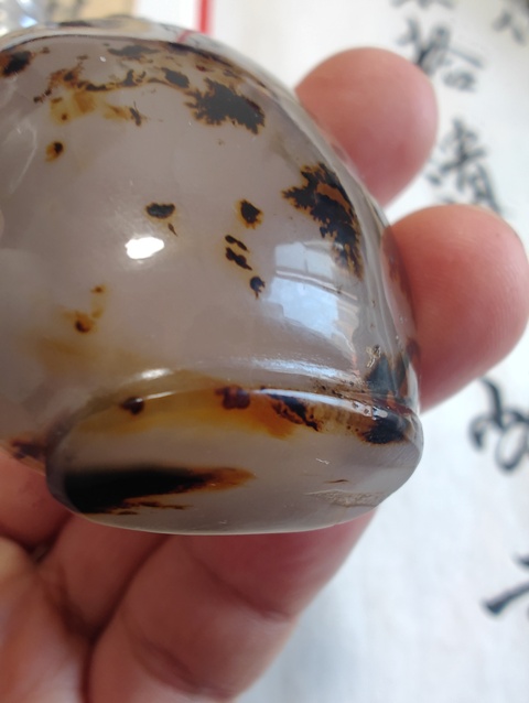古玩玉器瑪瑙雕“素紋鼻煙壺”真品鑒賞圖