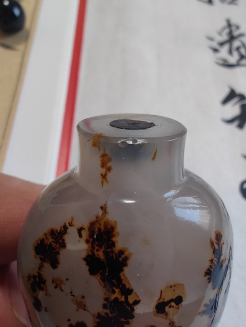 古玩玉器瑪瑙雕“素紋鼻煙壺”真品鑒賞圖