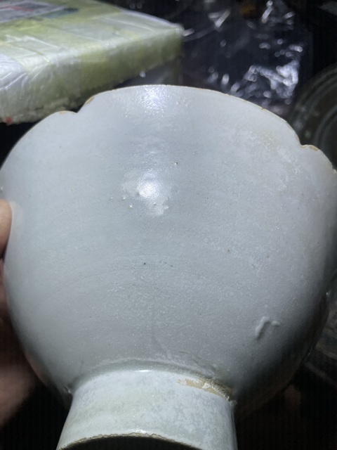 古玩陶瓷青白釉葵口盞真品鑒賞圖