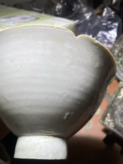 古玩陶瓷青白釉葵口盞真品鑒賞圖