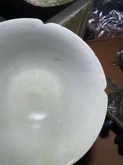 古玩陶瓷青白釉葵口盞真品鑒賞圖