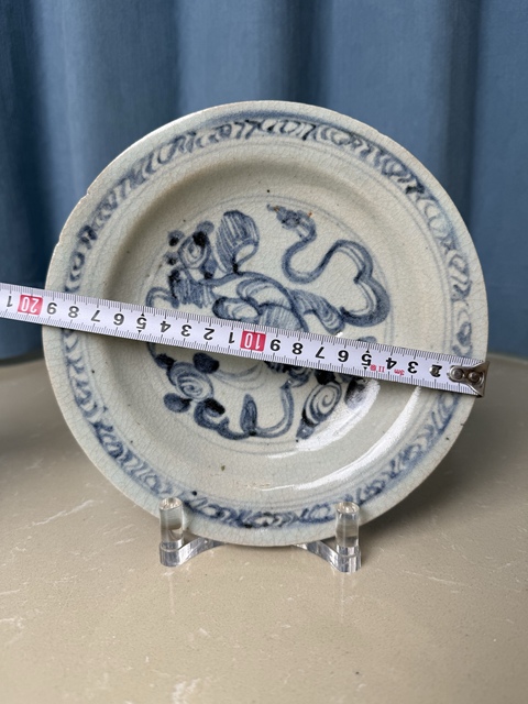 古玩陶瓷明代正德獅紋盤真品鑒賞圖