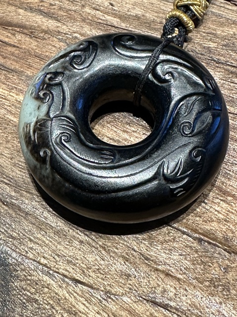 古玩玉器提油仿古“螭龍紋玉環”真品鑒賞圖