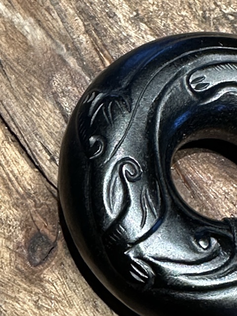 古玩玉器提油仿古“螭龍紋玉環”真品鑒賞圖