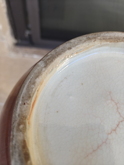 古玩陶瓷清末民國郎窯紅釉賞瓶真品鑒賞圖