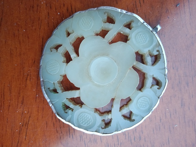 古玩玉器和田玉雕“花卉佩”真品鑒賞圖