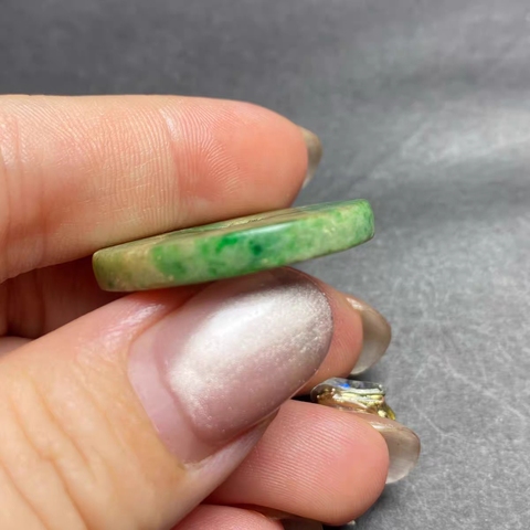 古玩玉器天然翡翠“平安扣”真品鑒賞圖