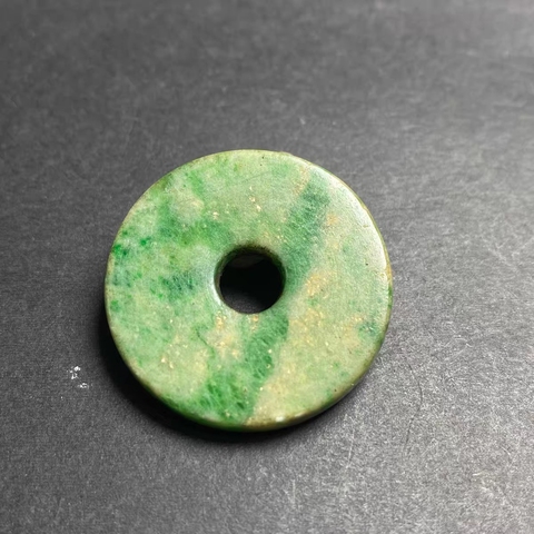 古玩玉器天然翡翠“平安扣”真品鑒賞圖