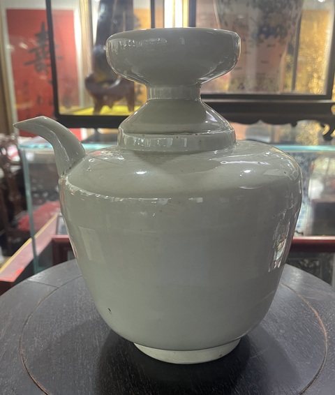 古玩陶瓷清早期白釉洗口壺拍賣,當前價格1500元
