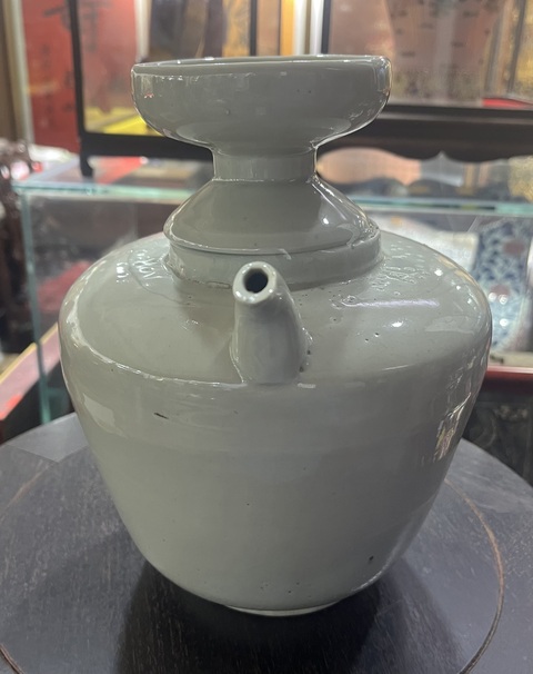 古玩陶瓷清早期白釉洗口壺拍賣,當前價格1500元