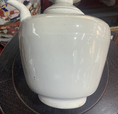 古玩陶瓷清早期白釉洗口壺拍賣,當前價格1500元