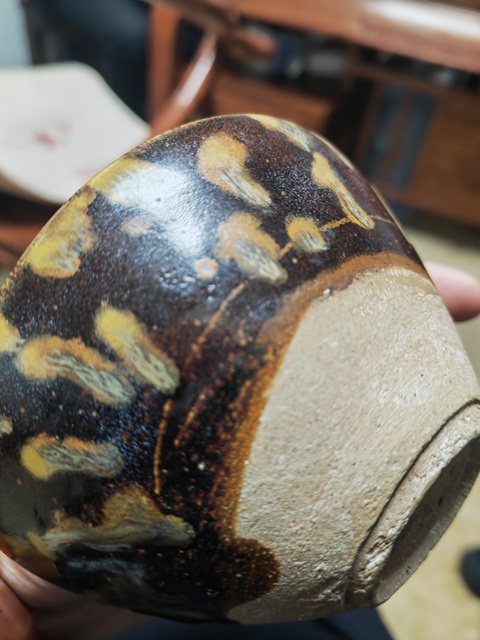 古玩陶瓷吉州窯貼花茶盞真品鑒賞圖