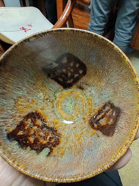 古玩陶瓷吉州窯貼花茶盞真品鑒賞圖