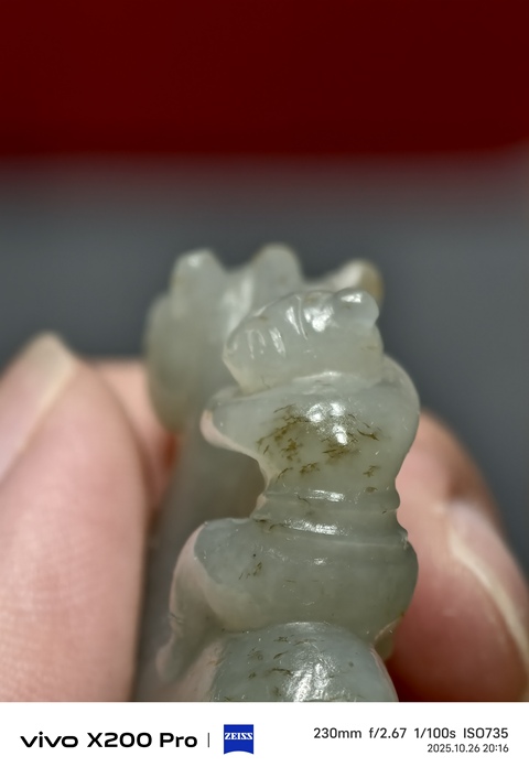 古玩玉器和田玉騎馬人物題材把件真品鑒賞圖