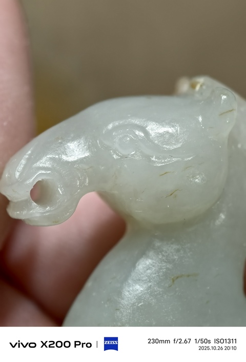 古玩玉器和田玉騎馬人物題材把件真品鑒賞圖