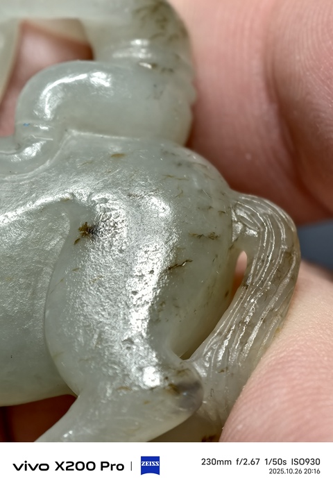 古玩玉器和田玉騎馬人物題材把件真品鑒賞圖