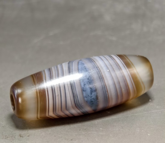 古玩雜項纏絲瑪瑙勒子真品鑒賞圖