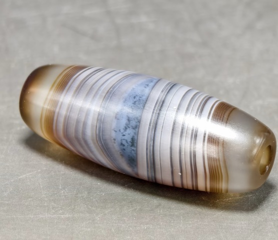 古玩雜項纏絲瑪瑙勒子真品鑒賞圖