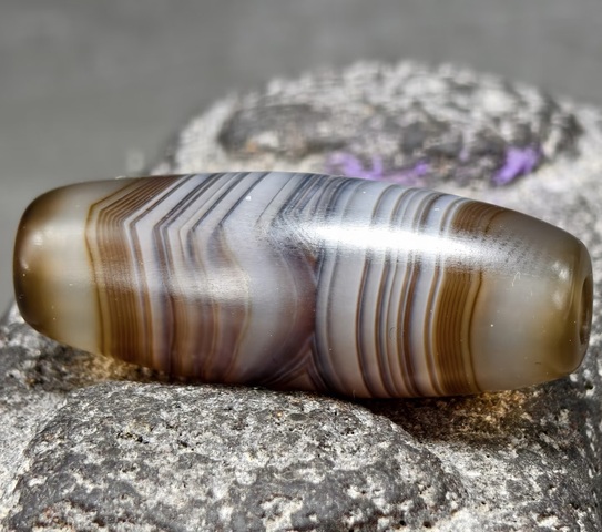 古玩雜項纏絲瑪瑙勒子真品鑒賞圖