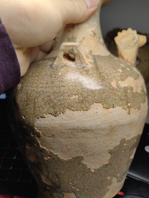 古玩陶瓷雞首壺真品鑒賞圖