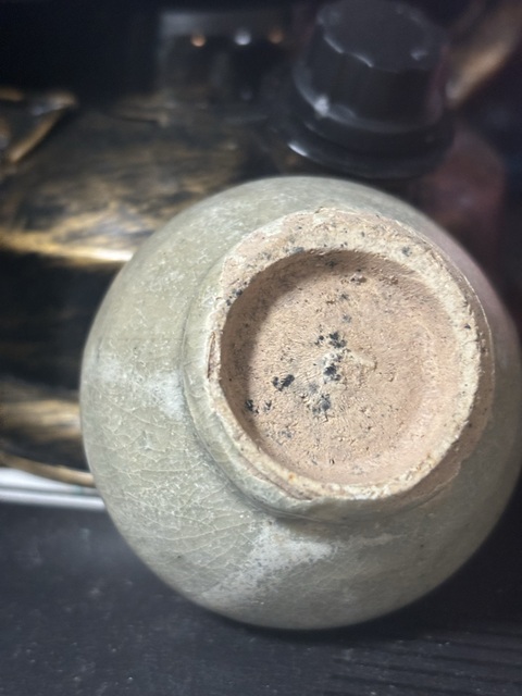 古玩陶瓷龍泉青釉水盂拍賣,當(dāng)前價(jià)格128元