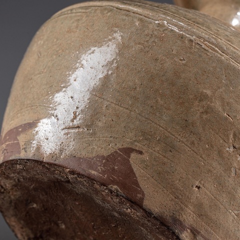 古玩陶瓷青釉盤口四系壺真品鑒賞圖