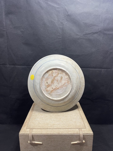 古玩陶瓷青花鳳穿牡丹圖盤真品鑒賞圖