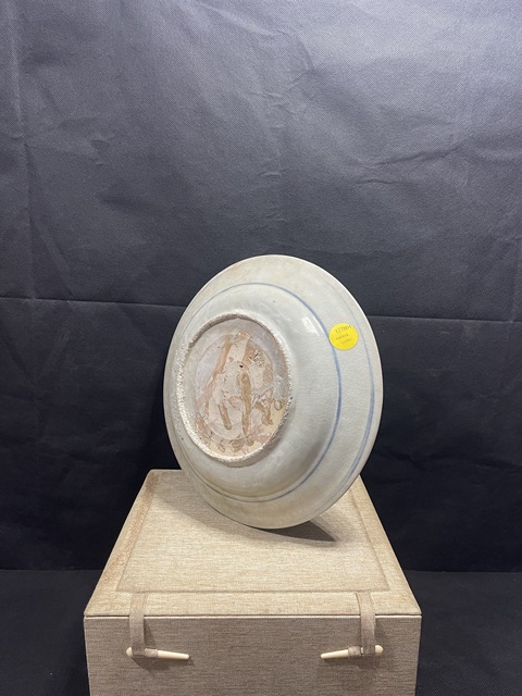 古玩陶瓷青花鳳穿牡丹圖盤真品鑒賞圖