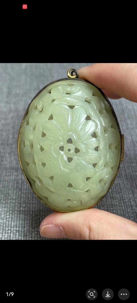 古玩玉器鑲嵌香囊真品鑒賞圖