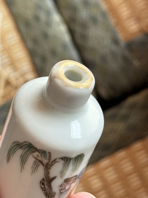 古玩陶瓷粉彩文王訪賢圖鼻煙壺真品鑒賞圖