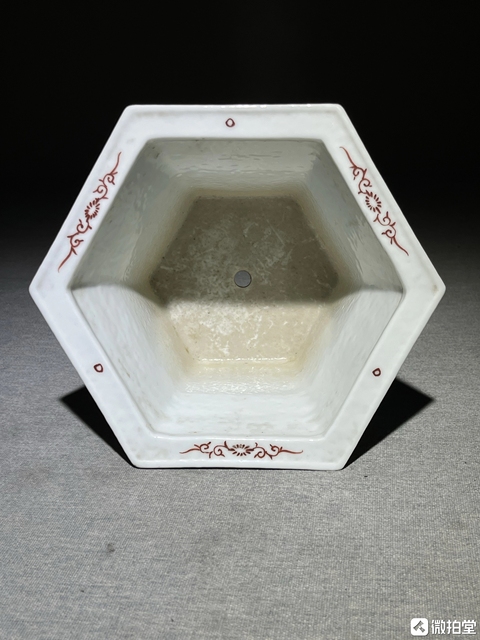 古玩陶瓷花鳥紋粉彩花盆真品鑒賞圖