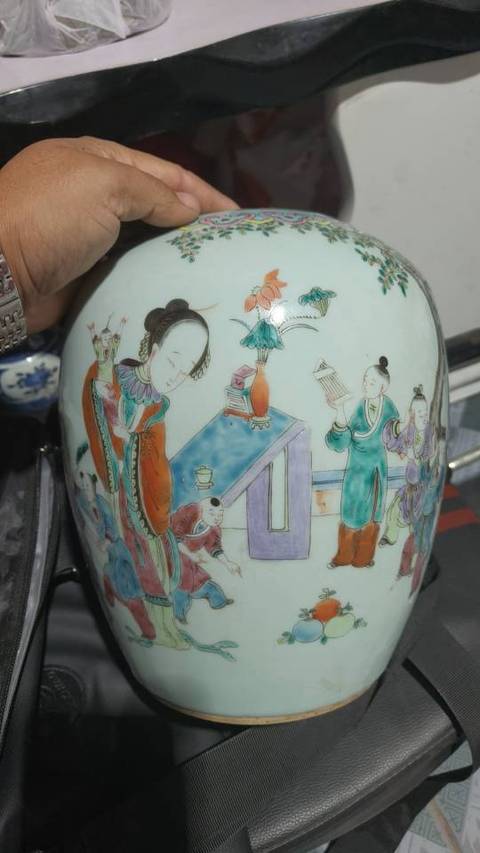 古玩陶瓷粉彩罐真品鑒賞圖