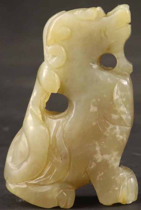 古玩玉器和田玉望天吼真品鑒賞圖