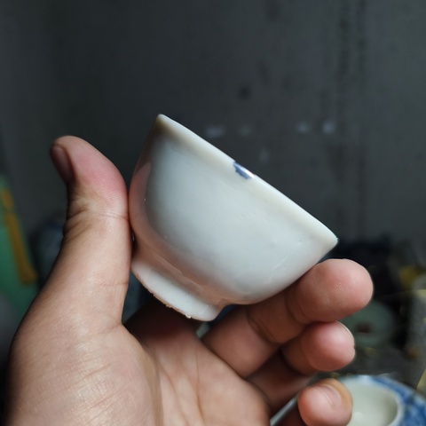 古玩陶瓷晚明德化窯杯拍賣，當前價格0元