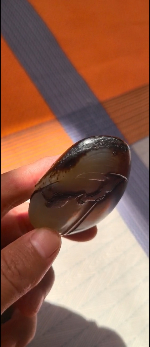 古玩玉器和田玉雕“山水把件”真品鑒賞圖