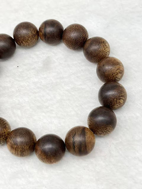 古玩雜項海南沉香手串真品鑒賞圖