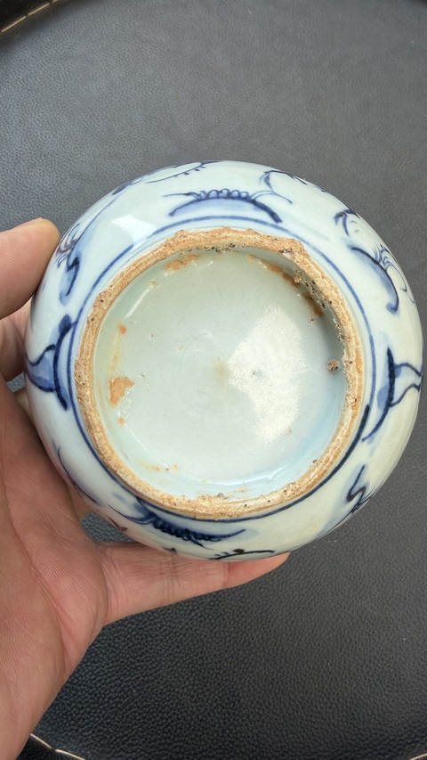 古玩陶瓷青花鶴鹿同春圖紋碗真品鑒賞圖