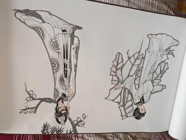 古玩字畫張國祥《金陵十二釵》長卷真品鑒賞圖