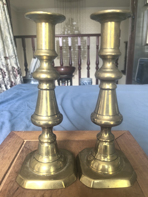 古玩銅器銅燭臺真品鑒賞圖