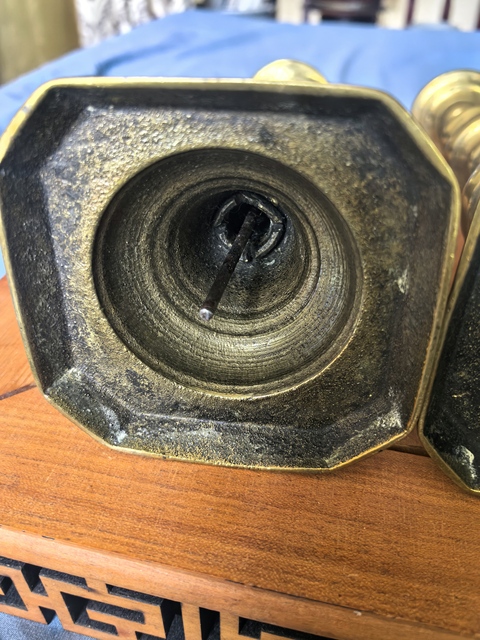 古玩銅器銅燭臺真品鑒賞圖