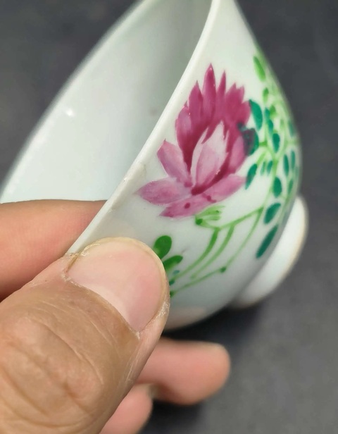 古玩陶瓷御窯廠名家淺降彩花鳥蓋碗拍賣，當前價格688元