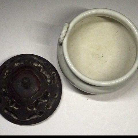 古玩陶瓷三足索耳爐真品鑒賞圖